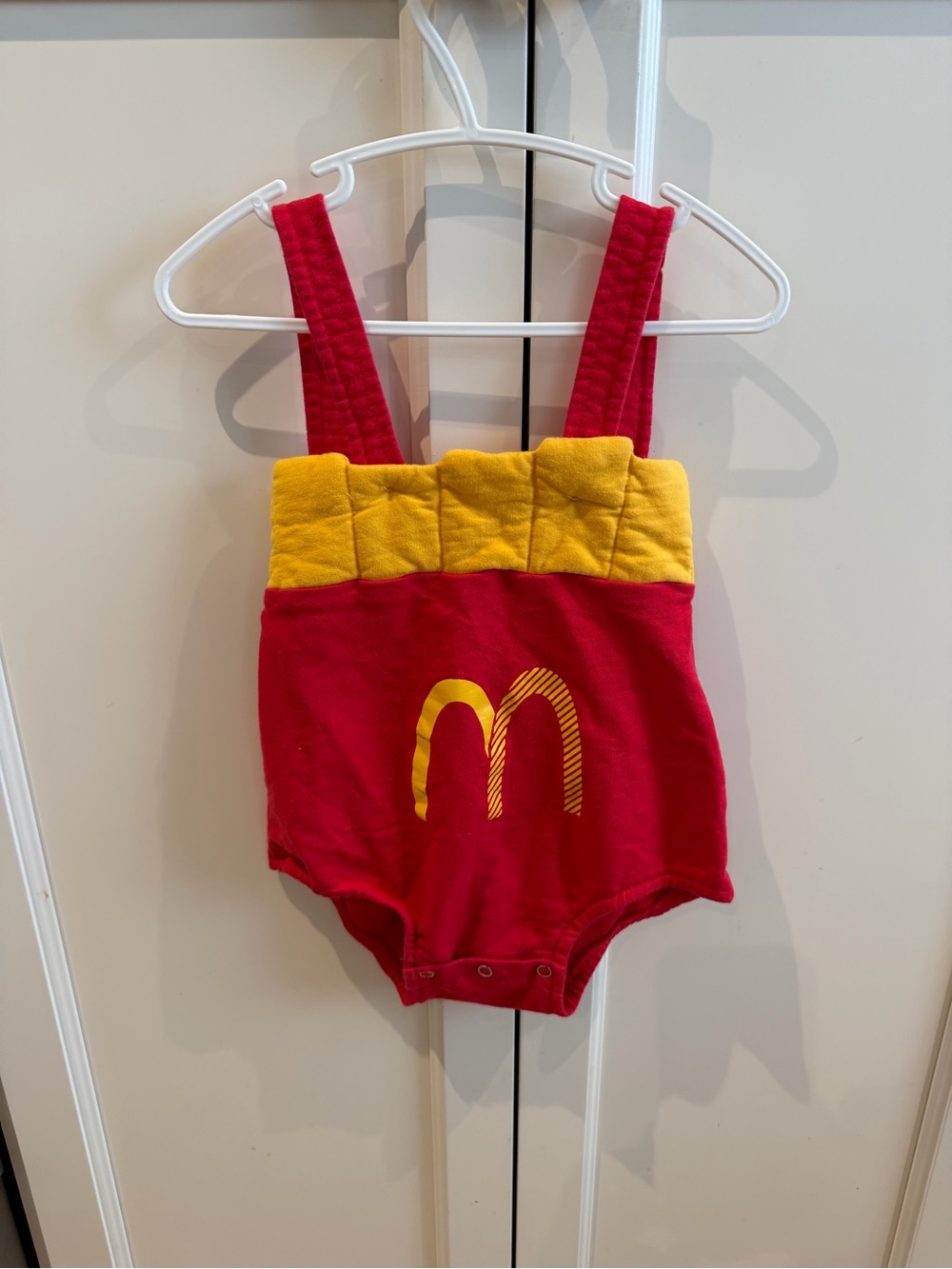 Mcdonalds romper size 80 (12-18m) Red and Yellow Kids Romper with Arched Graphic